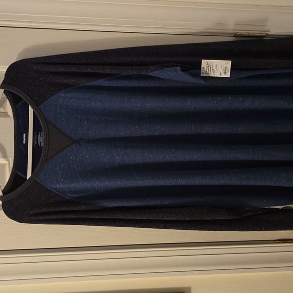 SONOMA BRAND MEN'S BIG AND TALL SOFT CREWNECK BLUE AND GRAY SHIRT SIZE 4XB - Picture 2 of 13